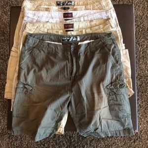 Four (4) pair of 42 WearFirst men’s cargo shorts.